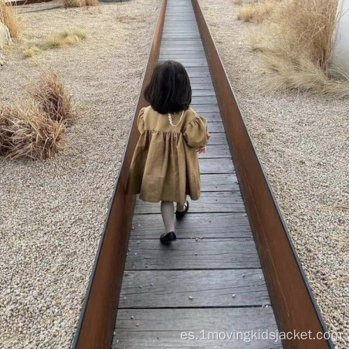 Chaqueta cortavientos retro de bosque para niñas de otoño e invierno